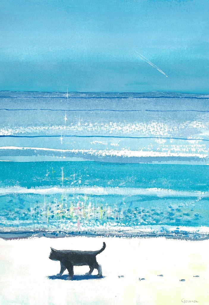 水彩画（原画）（額装済み）「きらめき」