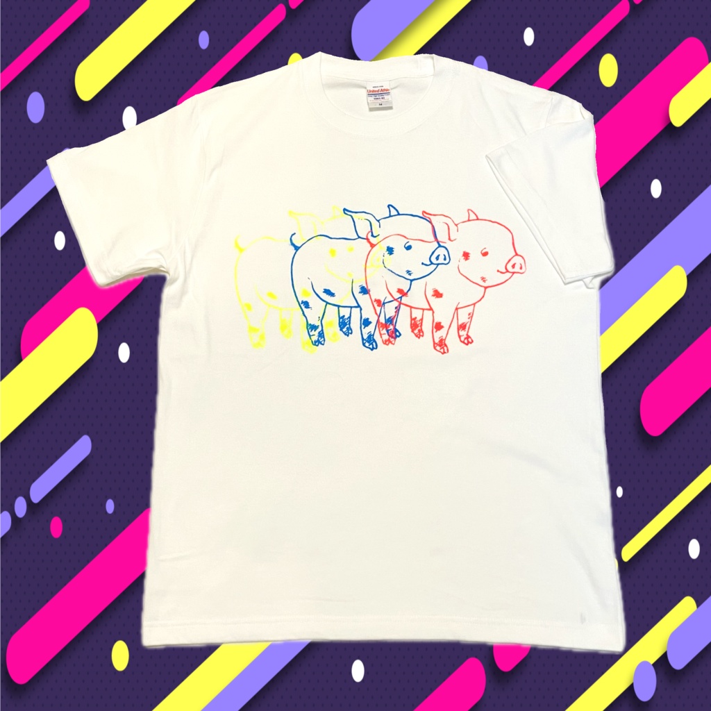 くさいぶた ネオンカラー Tシャツ