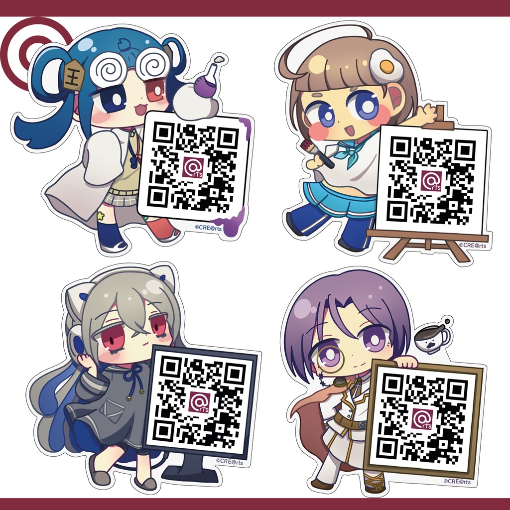 【CRE@rts】布教QR付きステッカー【POP UP STORE販売品】