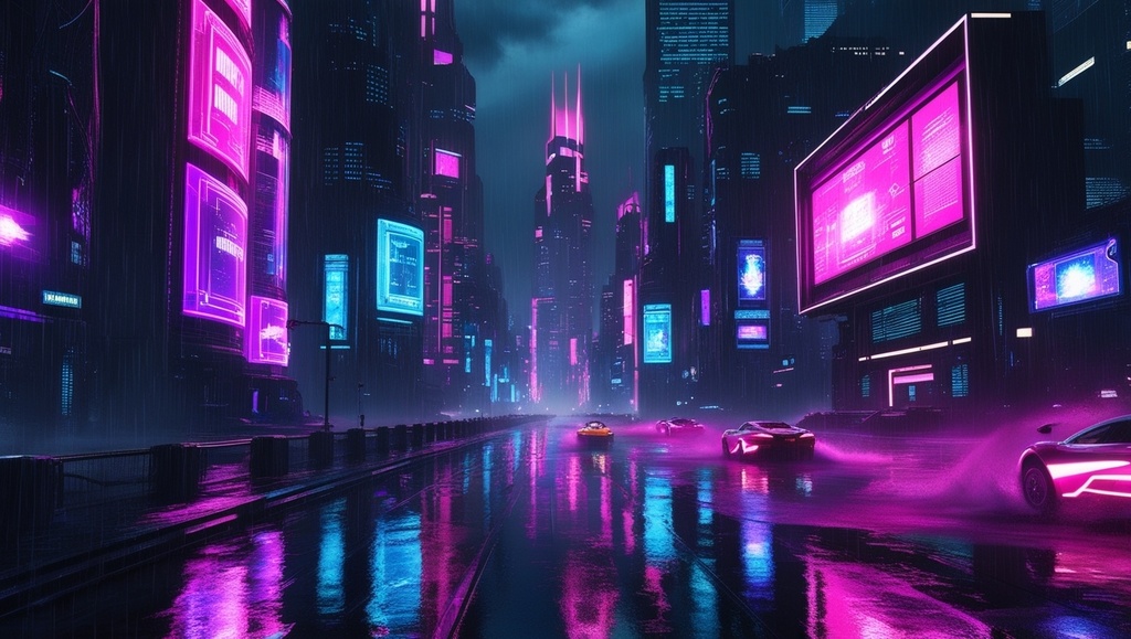 🌃 サイバーパンク・ネオン都市 – 近未来の夜景セット 🚀