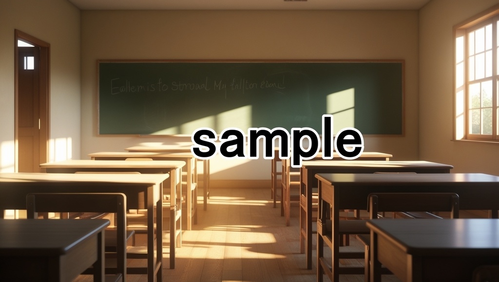 放課後の教室 背景セット