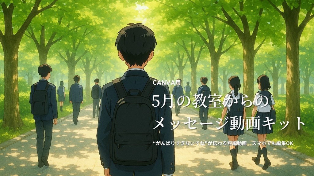【Canva動画テンプレ】5月〜6月｜先生からのメッセージ動画（初夏の教室・生徒への声かけ）