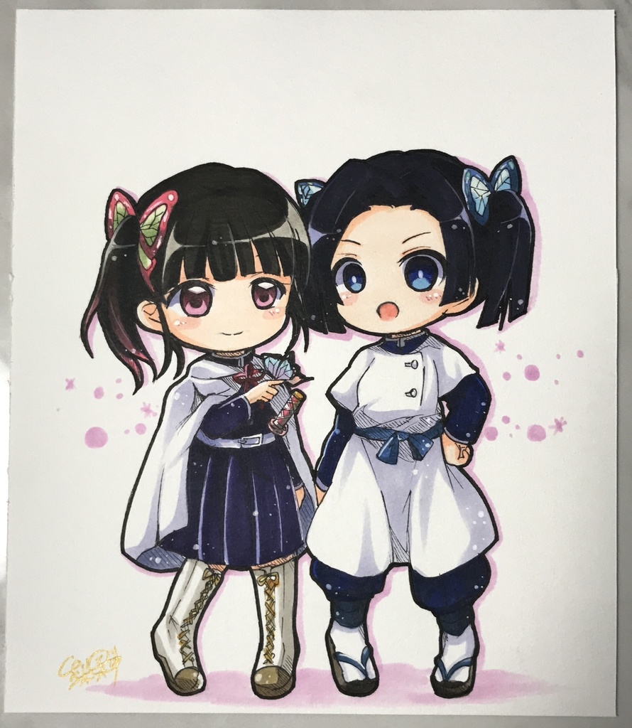 イラスト 鬼滅の刃 栗花落カナヲ 神崎アオイ 果汁 74 Booth