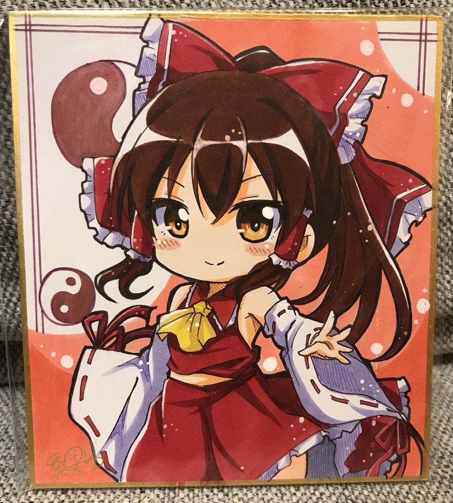 東方project  博麗霊夢　小色紙