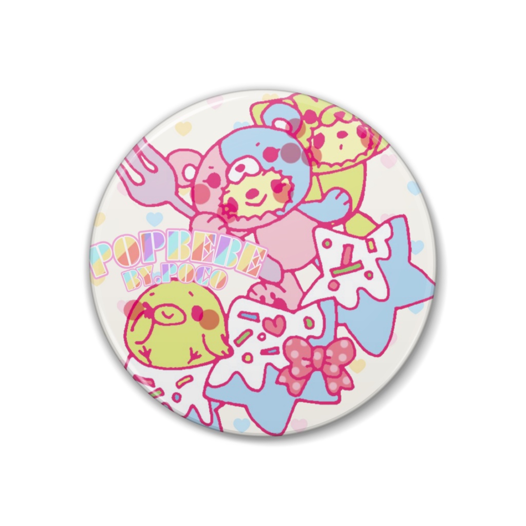 POPBEBE♡Originalitemきぐるみーず＆ぴよ缶バッジ