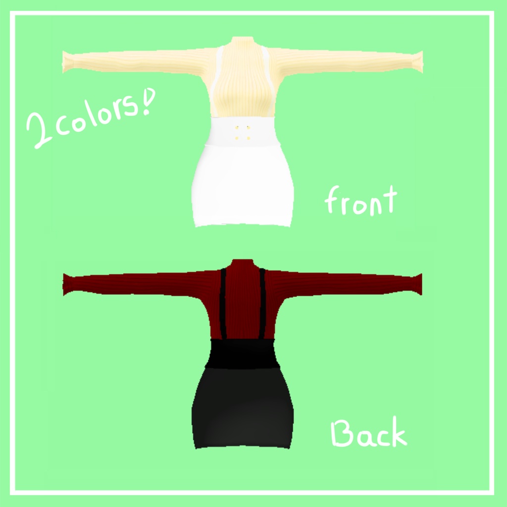 「アッシュ」 (ASH) 専用【3D衣装モデル】skirt suspender