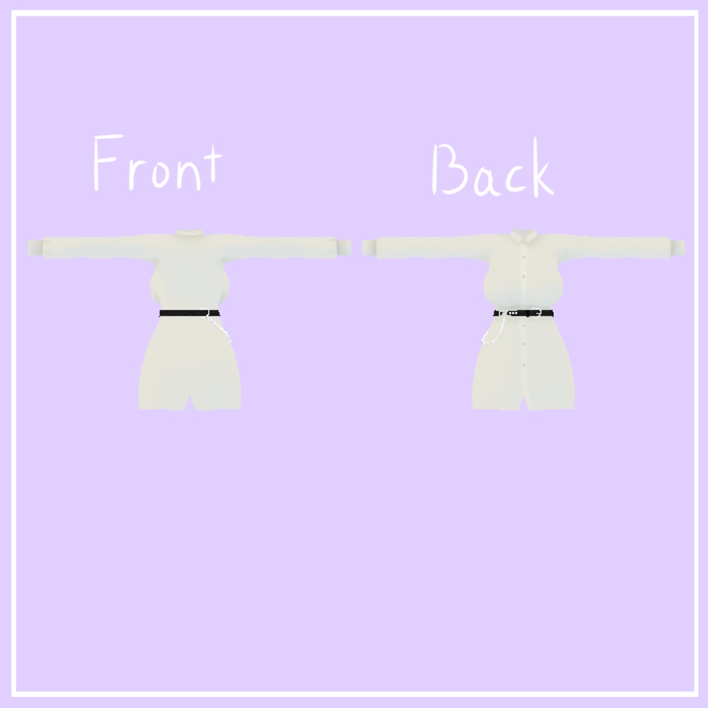 「イメリス」 (IMERIS) 専用【3D衣装モデル】Belt shirt