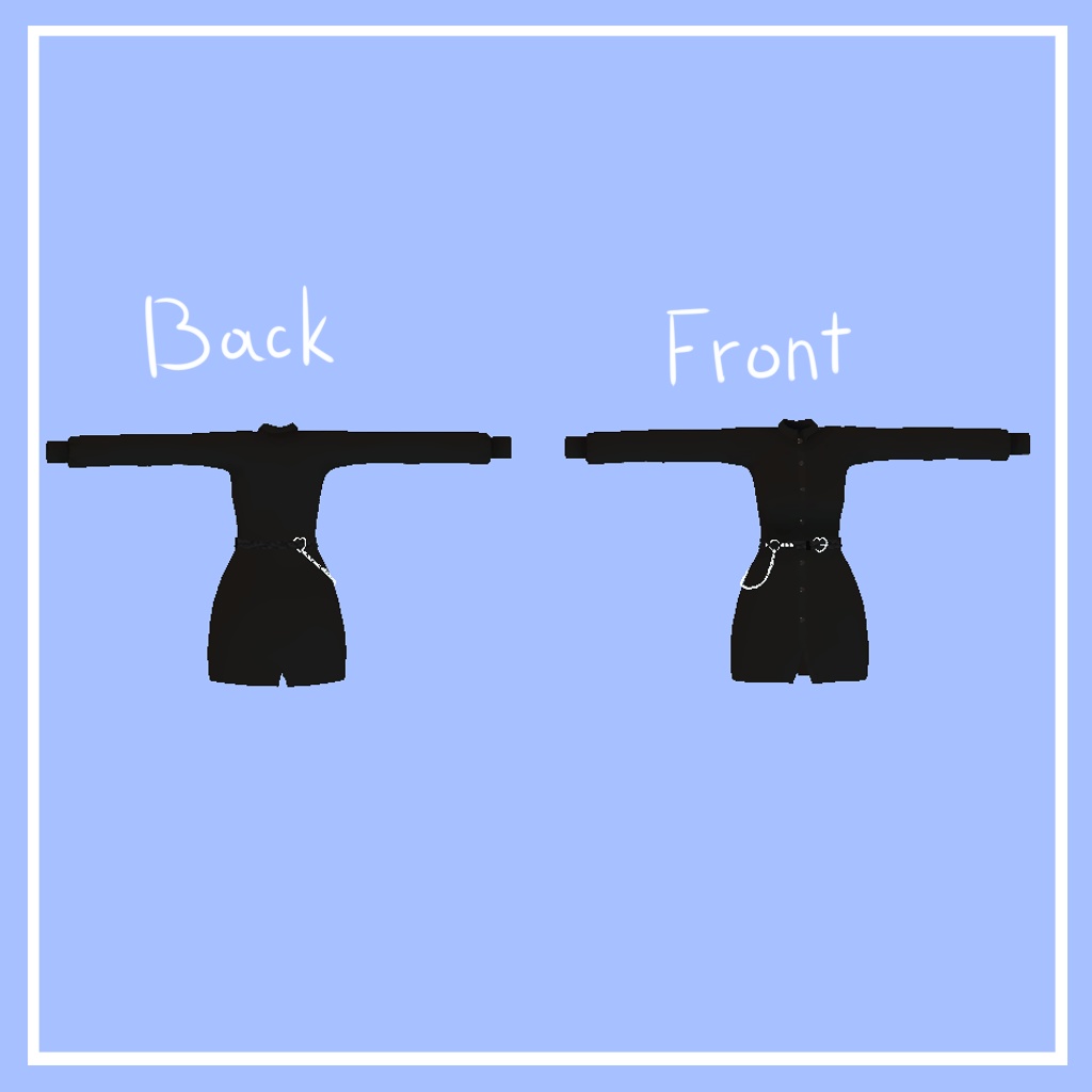 「ウルフェリア、ここあ」 (Wolferia, Kokoa) 専用【3D衣装モデル】Belt shirt