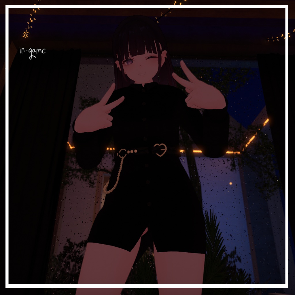 「くろなつ」 (Kuronatu) 専用【3D衣装モデル】Belt shirt