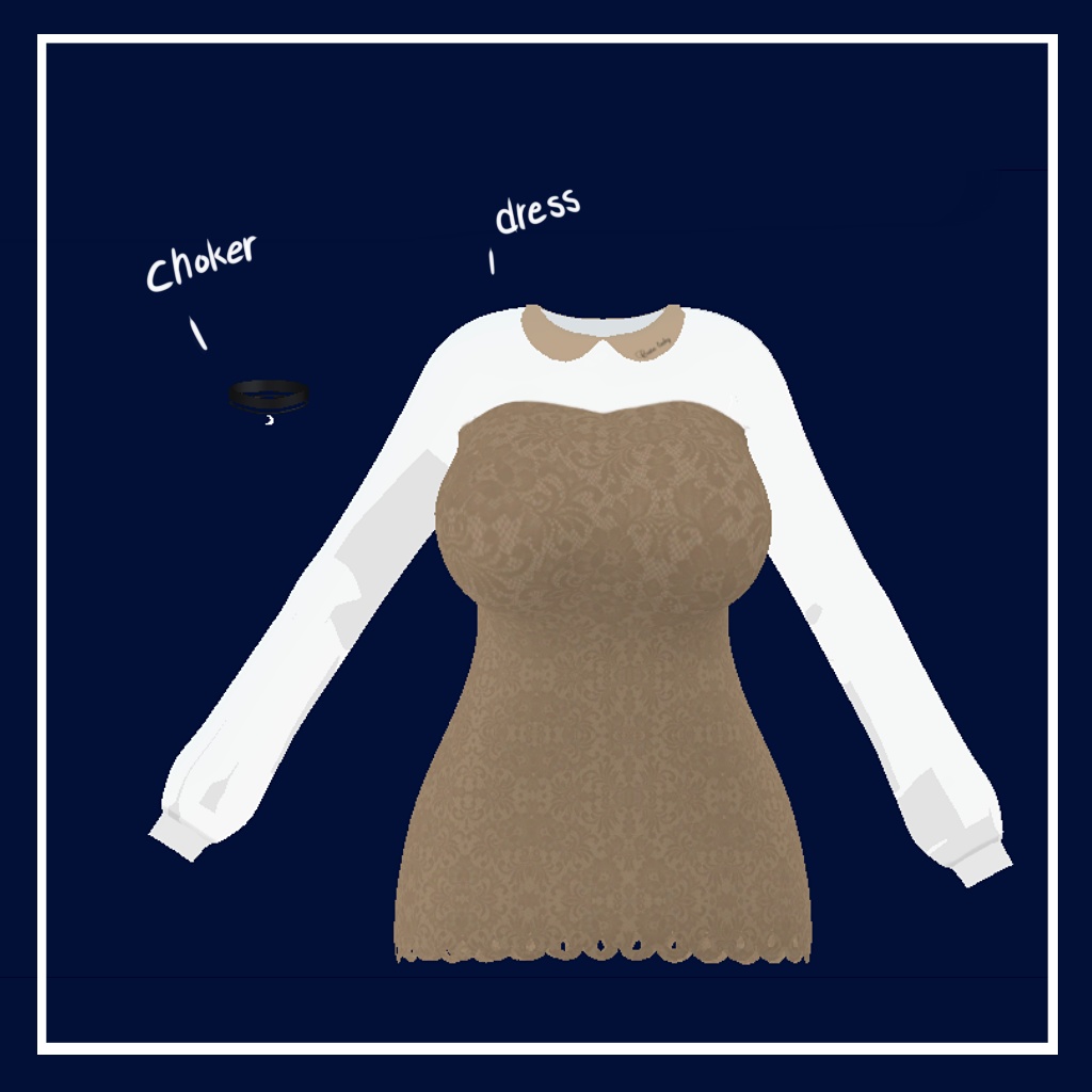 「イメリス」 (Imeris) 専用【3D衣装モデル】Seethrough dress