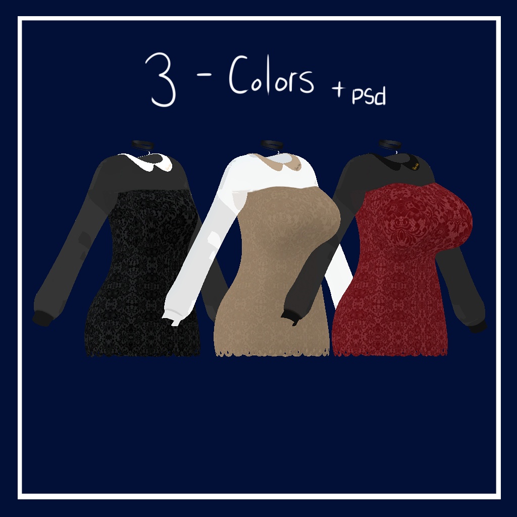 「イメリス」 (Imeris) 専用【3D衣装モデル】Seethrough dress