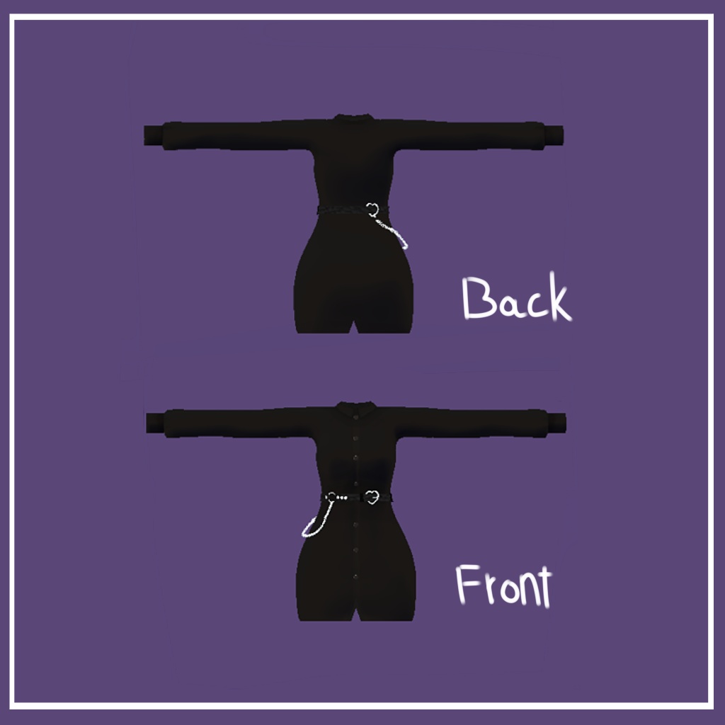 「舞夜」 (Maya) 専用【3D衣装モデル】Belt shirt