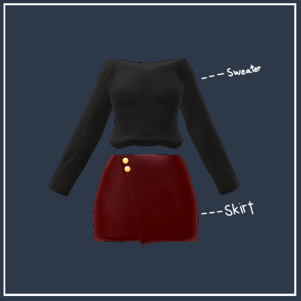 「くろなつ」 (Kuronatu) 専用【3D衣装モデル】 Winter S/S