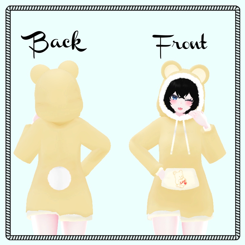 「イメリス」 (Imeris) 専用【3D衣装モデル】 Animal hoodie