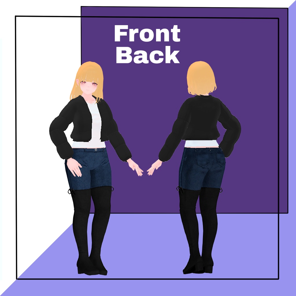 「くろなつ」 (Kuronatu) 専用【3D衣装モデル】 L.B.J