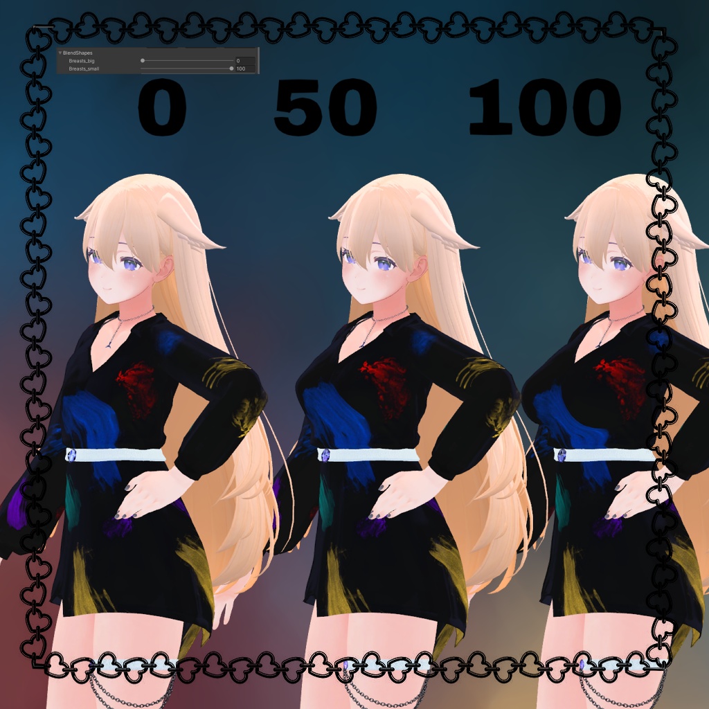 「桔梗」 (Kikyo) 用【3D衣装モデル】 Belt shirt.v2