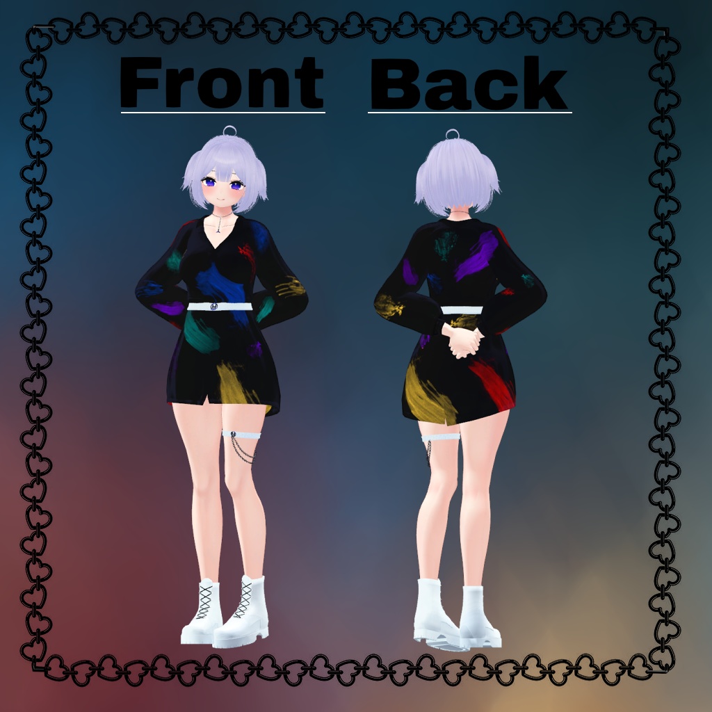 「舞夜」 (Maya) 用【3D衣装モデル】 Belt shirt.v2