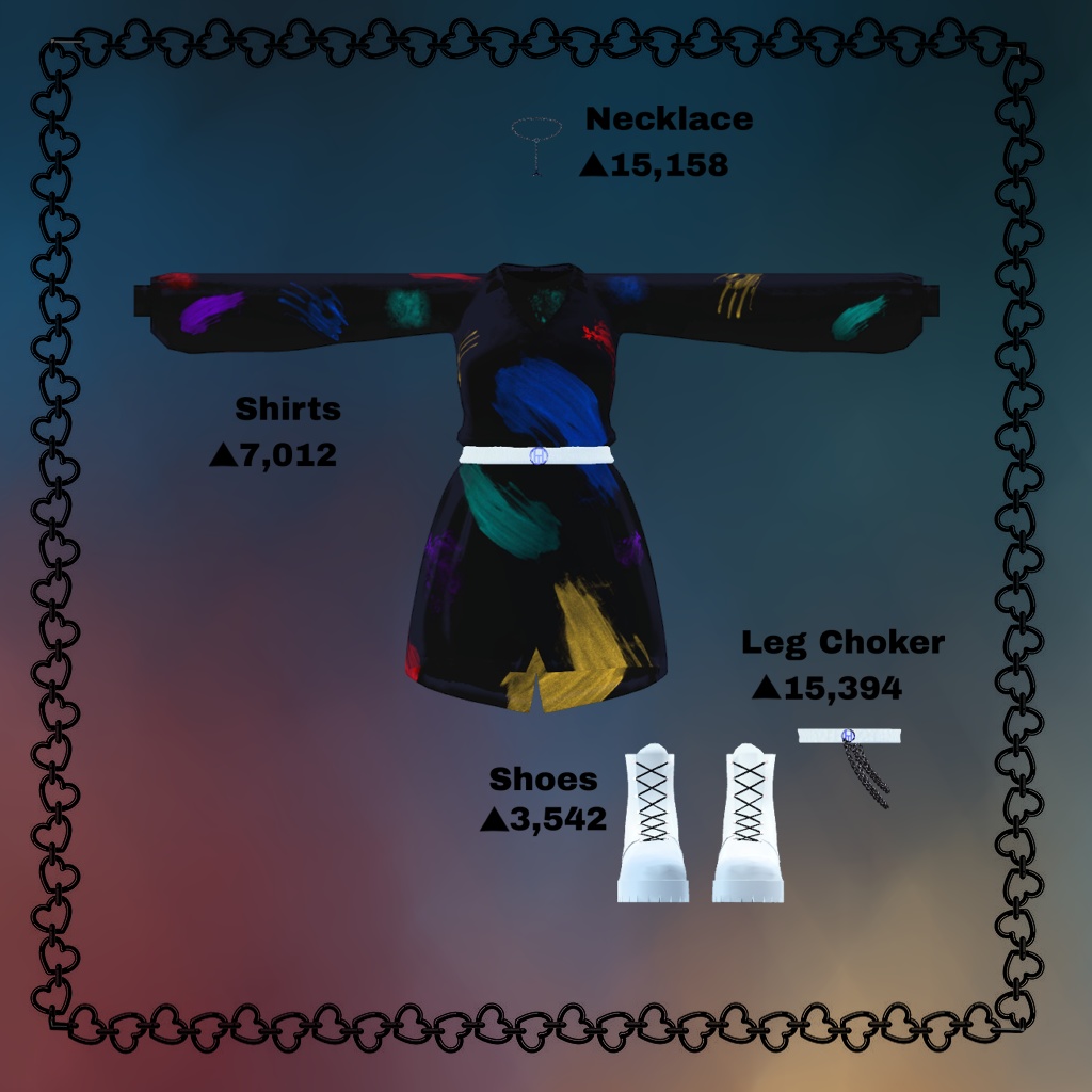 「ナユ」 (Nayu) 用【3D衣装モデル】 Belt shirt.v2