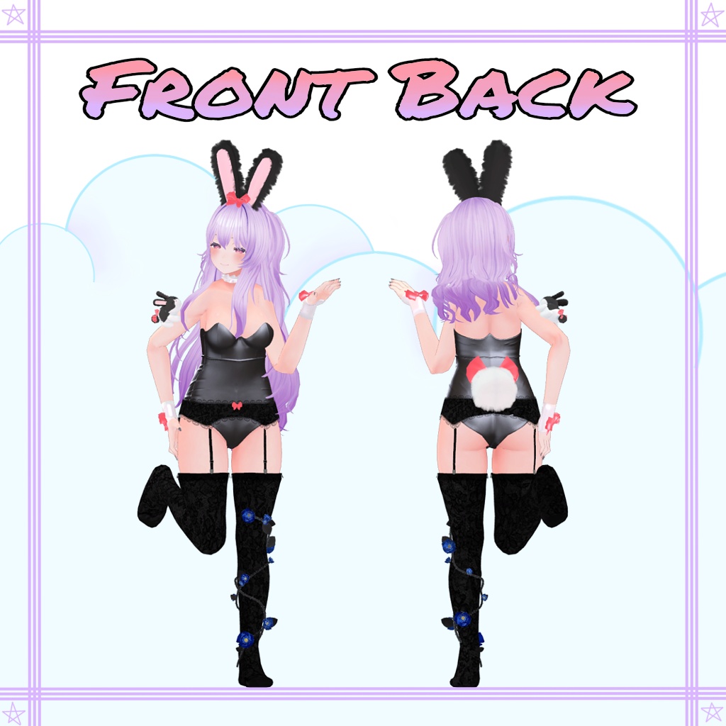 「桔梗」 (Kikyo) 用【3D衣装モデル】 Bunny rose