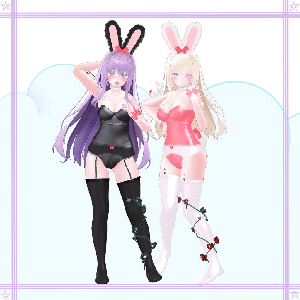 「萌」 (Moe) 用【3D衣装モデル】 Bunny rose