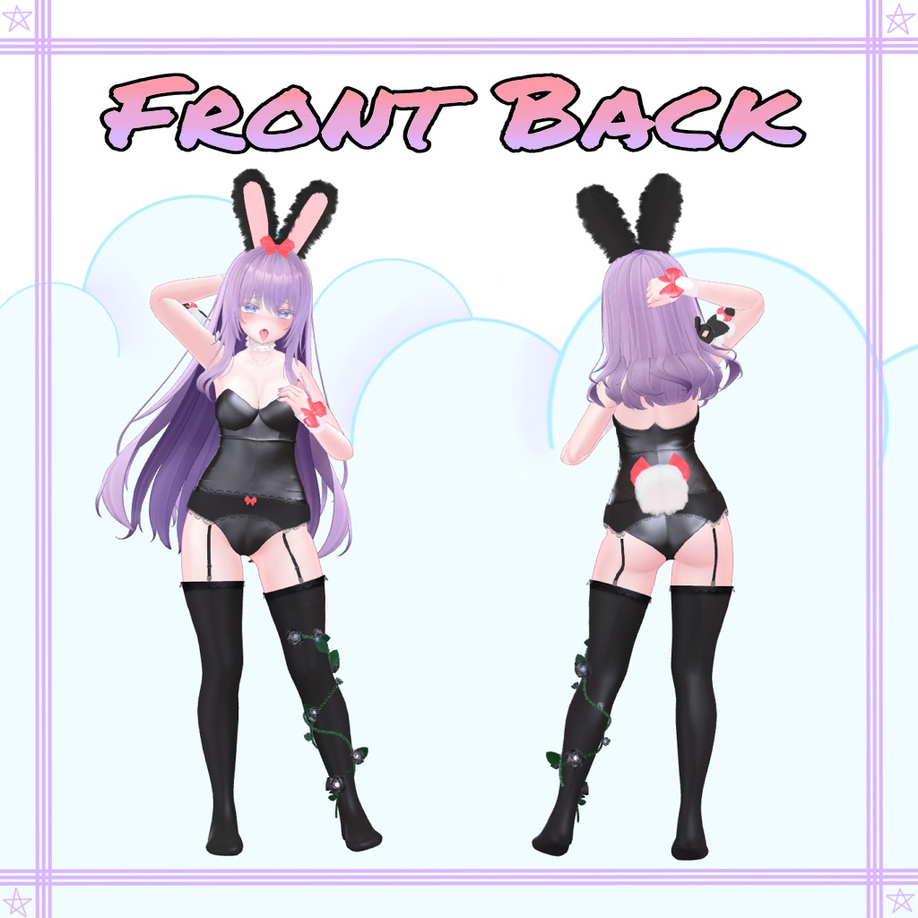 「萌」 (Moe) 用【3D衣装モデル】 Bunny rose