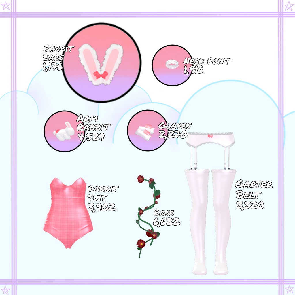 「舞夜」 (Maya) 用【3D衣装モデル】 Bunny rose