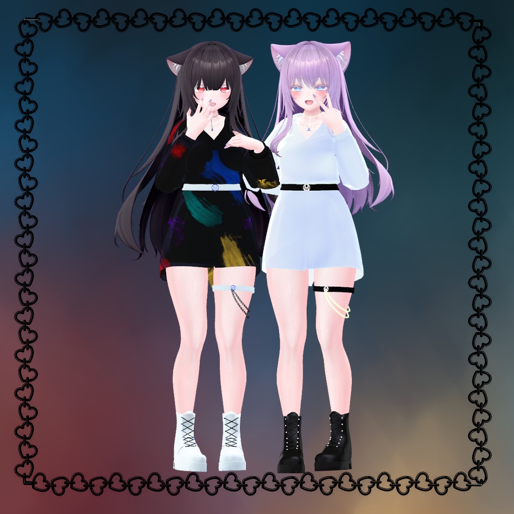 「萌」 (Moe) 用【3D衣装モデル】 Belt shirt.v2