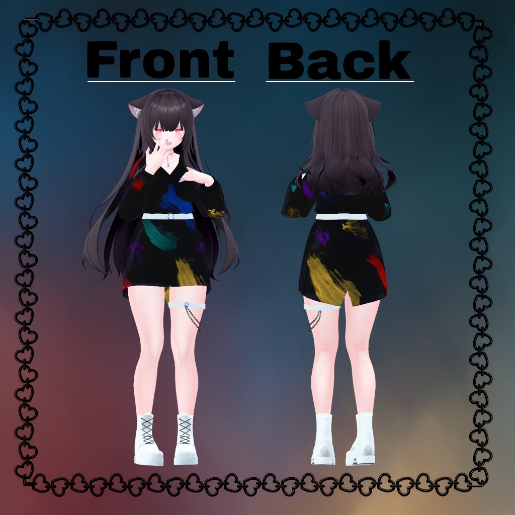 「萌」 (Moe) 用【3D衣装モデル】 Belt shirt.v2