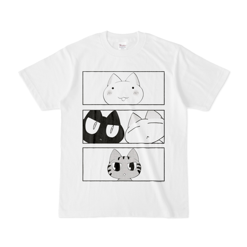 『キミと話がしたいのだ。』４匹集合Tシャツ（白）