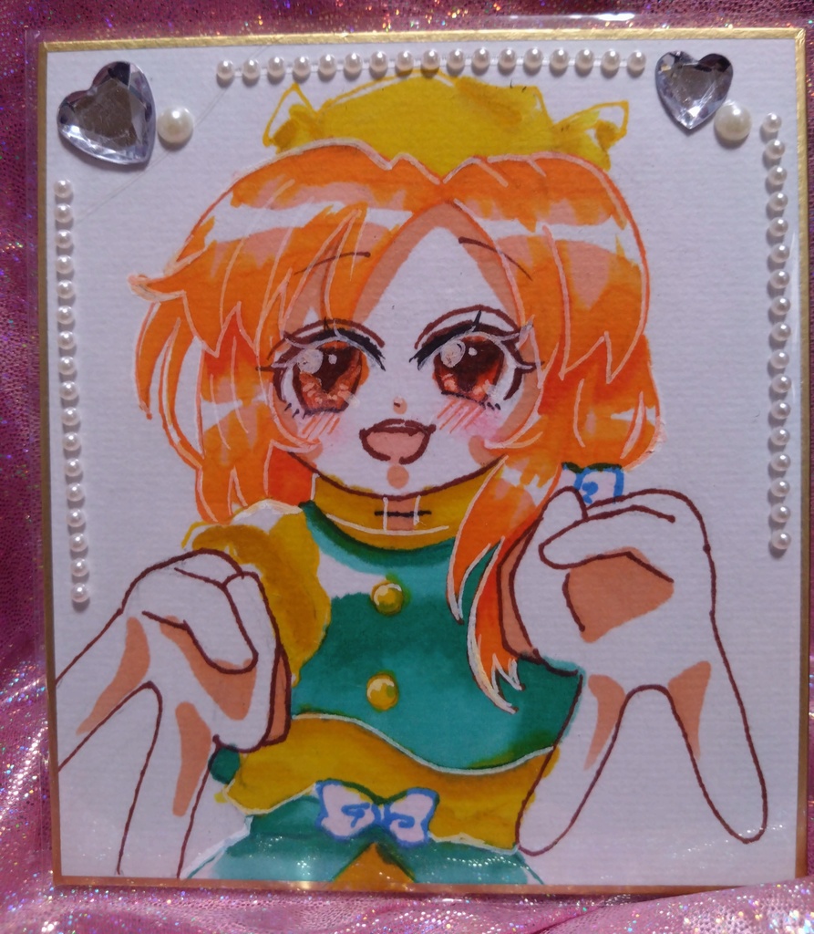 東方Project 旧作 オレンジ 色紙(小)