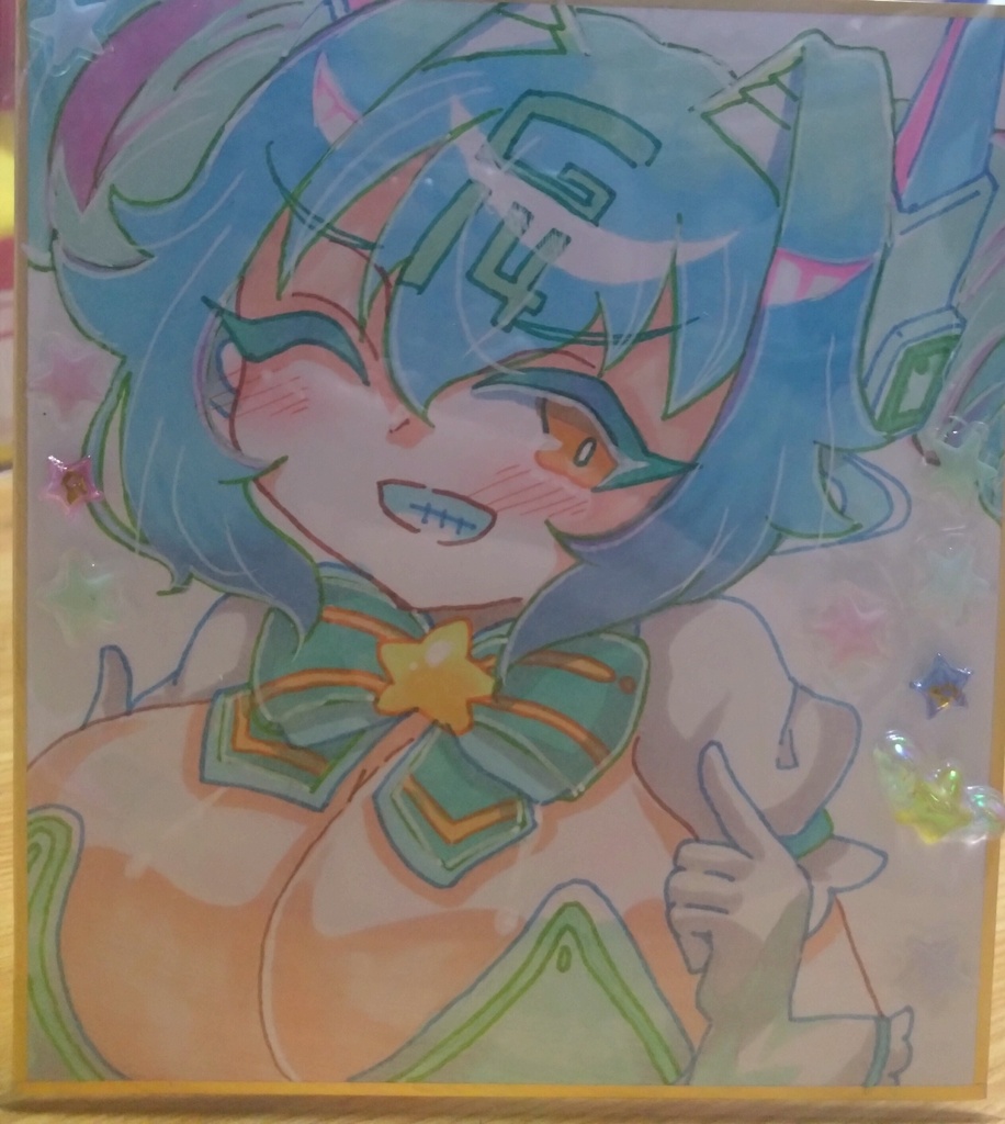 麻雀ファイトガール イヨ 色紙(小)