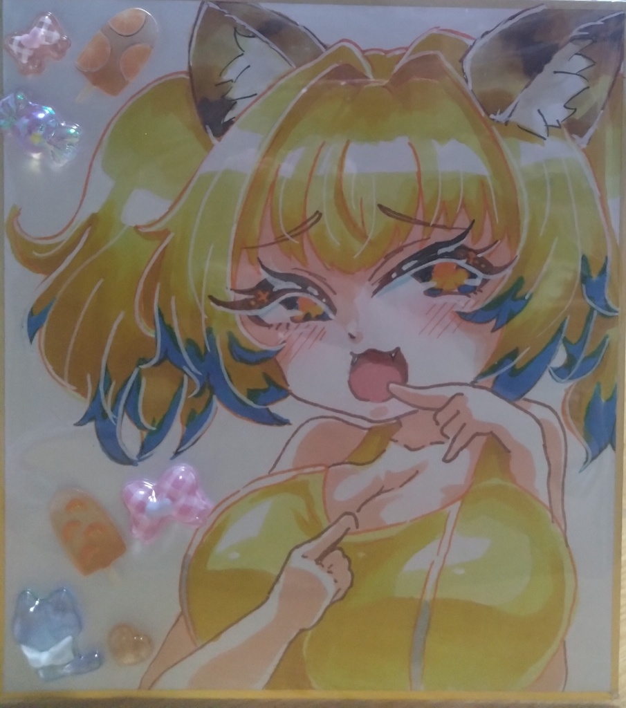 麻雀ファイトガール パイン 色紙(小)