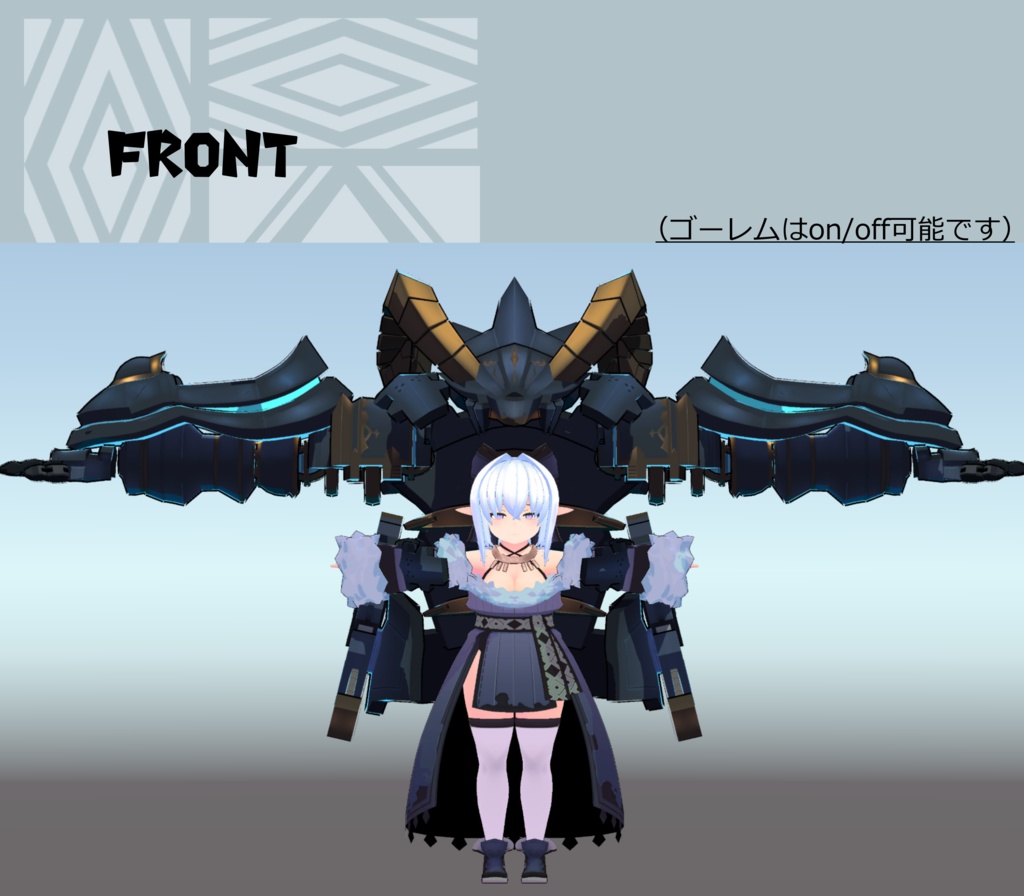 VRCHat想定オリジナル3Dアバター「カシリ」