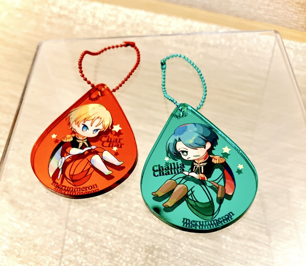 カラーミラーアクリルキーホルダー