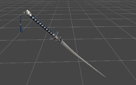 蒼影の長剣 - 無料配布 3Dモデル
