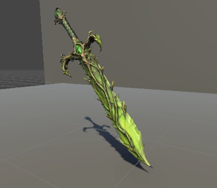 【無料】翠棘のヴェルドレイヴ｜蔦と葉のファンタジーソード 3Dモデル
