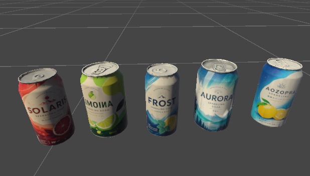 【3Dモデル】注げるオリジナル缶ジュースセット|Unity URP / VRC対応