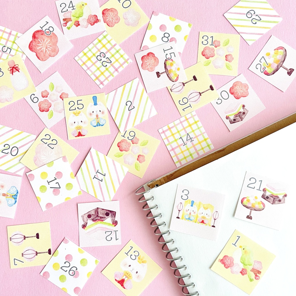 【 日付シート 】No.3_ひなまつり