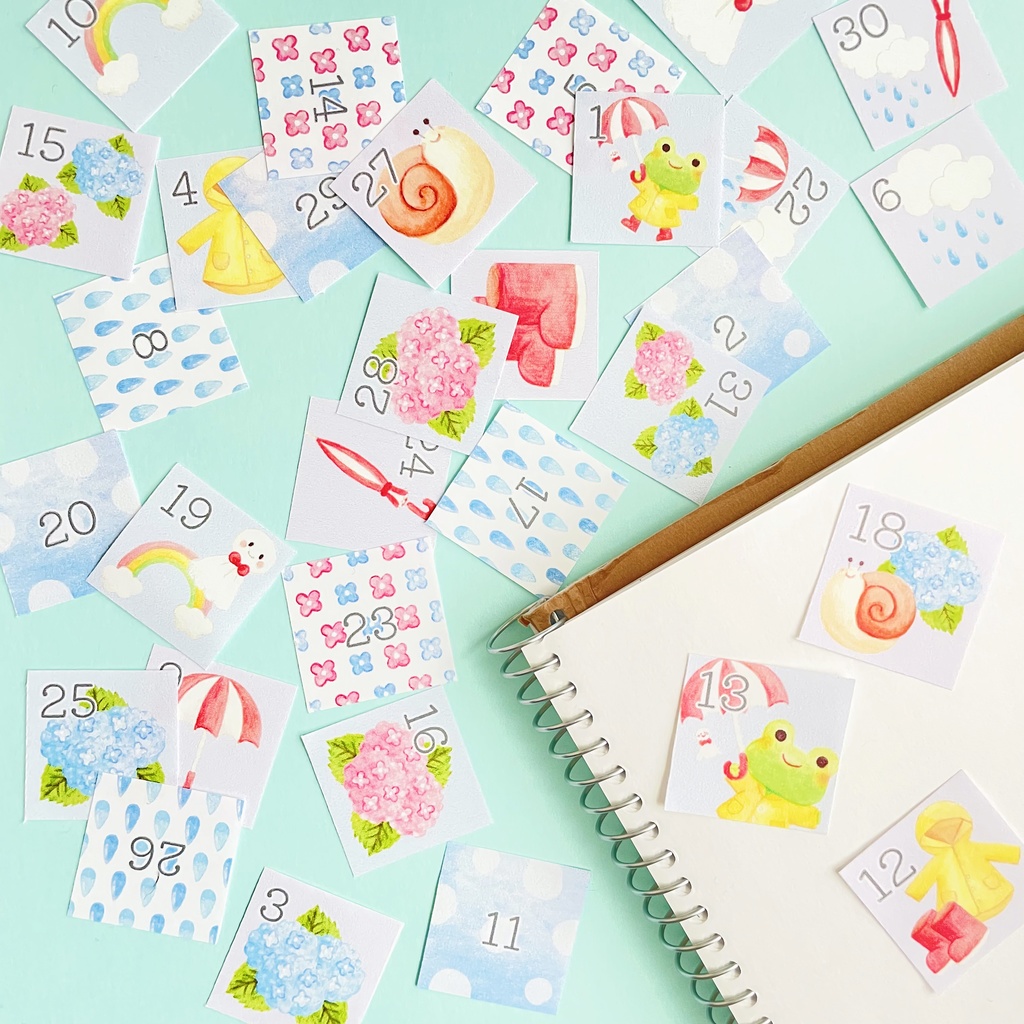 【 日付シート 】No.6_梅雨