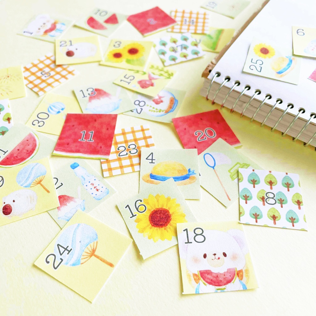 【 日付シート 】No.8_夏休み