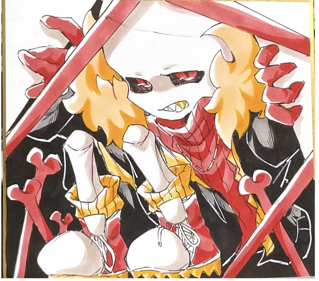 マスタード(Fellsans)色紙