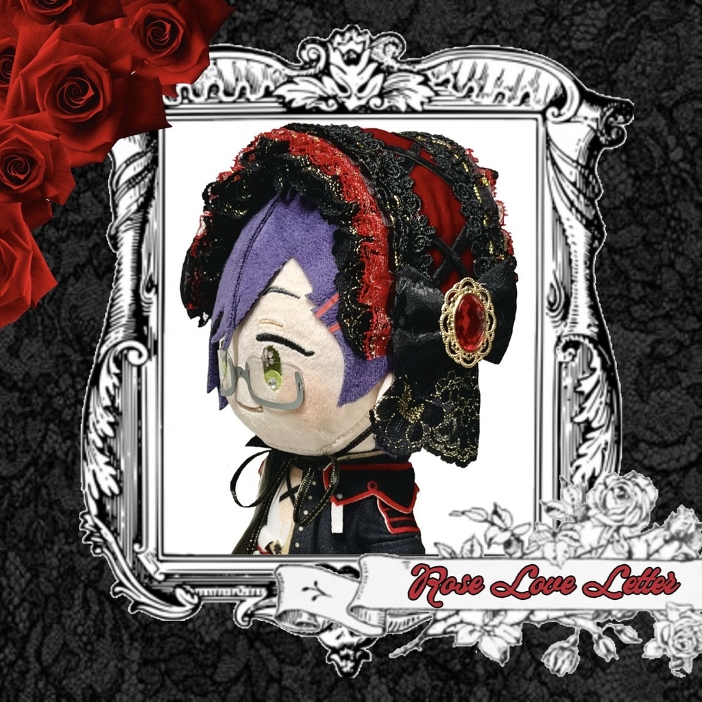 【わんぱくぬい】 薔薇の恋文 ヘッドドレス