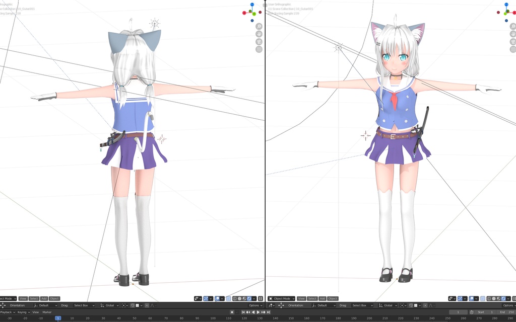 オリジナル3Dモデル「しろ」