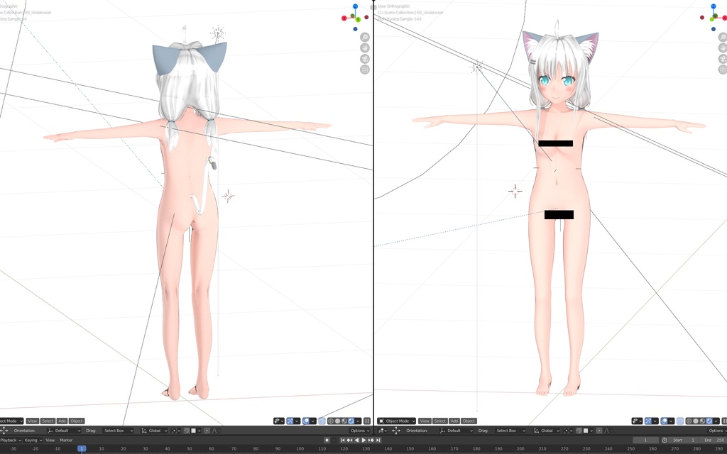 オリジナル3Dモデル「しろ」