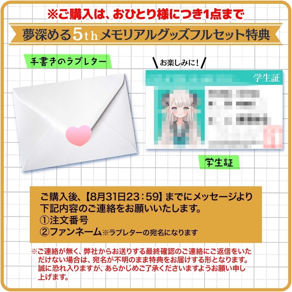 夢深める5thメモリアルグッズ