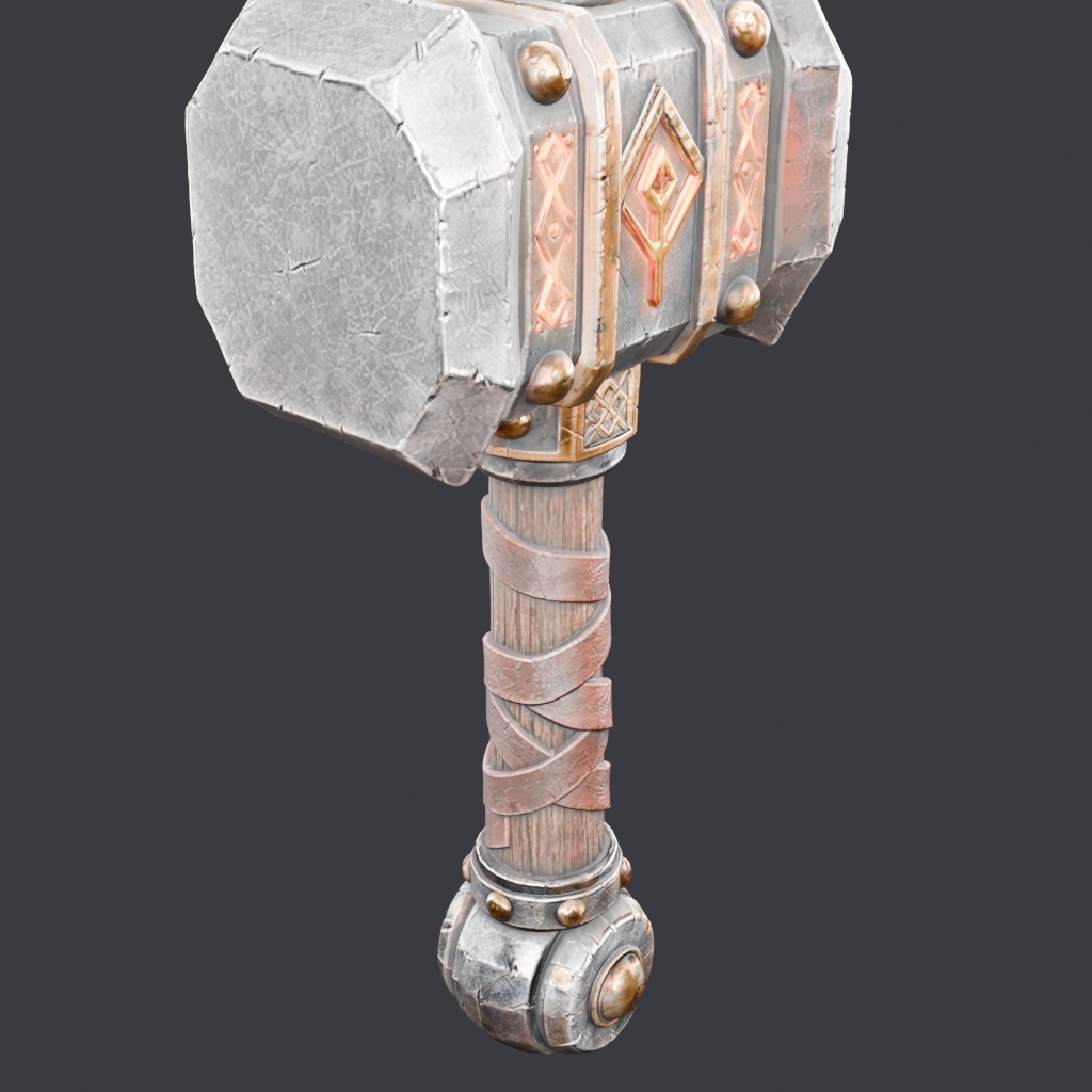 幻想の戦槌 | Fantasy War Hammer — HD & Low-Poly