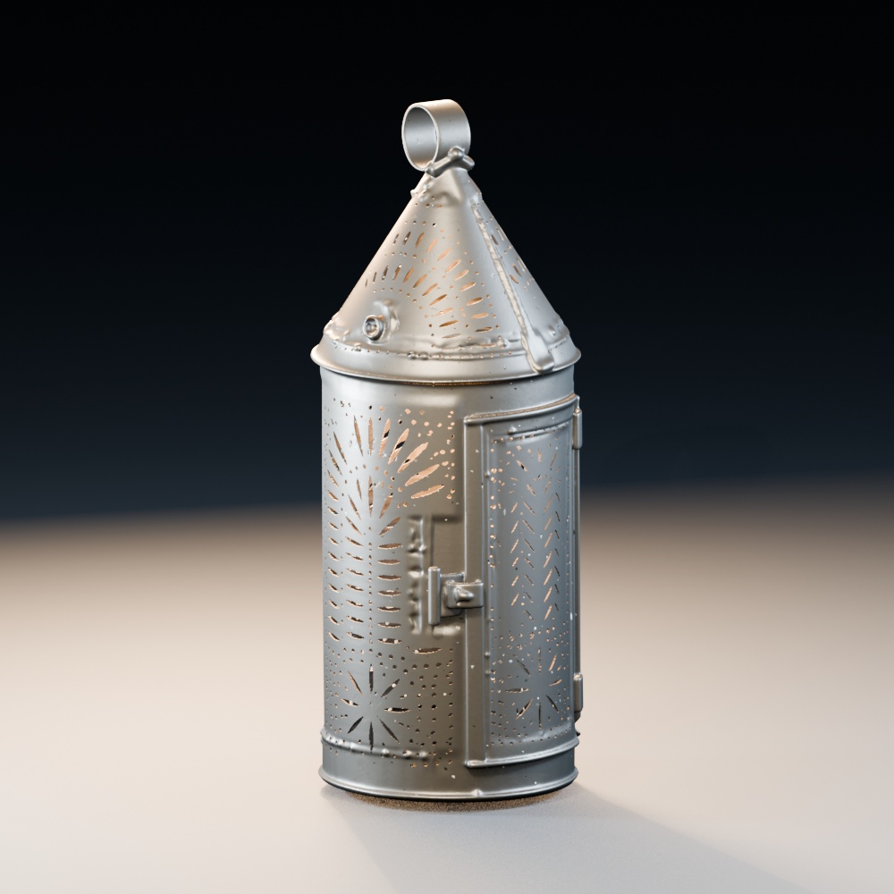 アンティーク透かし彫りランタン | Pierced-Tin Lantern — Detailed
