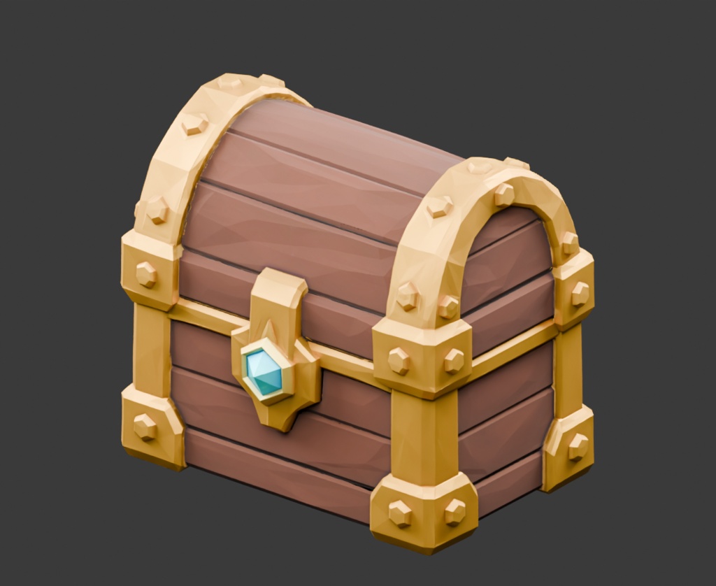 ファンタジー宝箱 | Stylized Treasure Chest — HD & Low-Poly