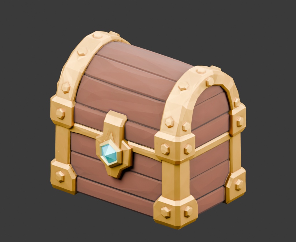 ファンタジー宝箱 | Stylized Treasure Chest — HD & Low-Poly