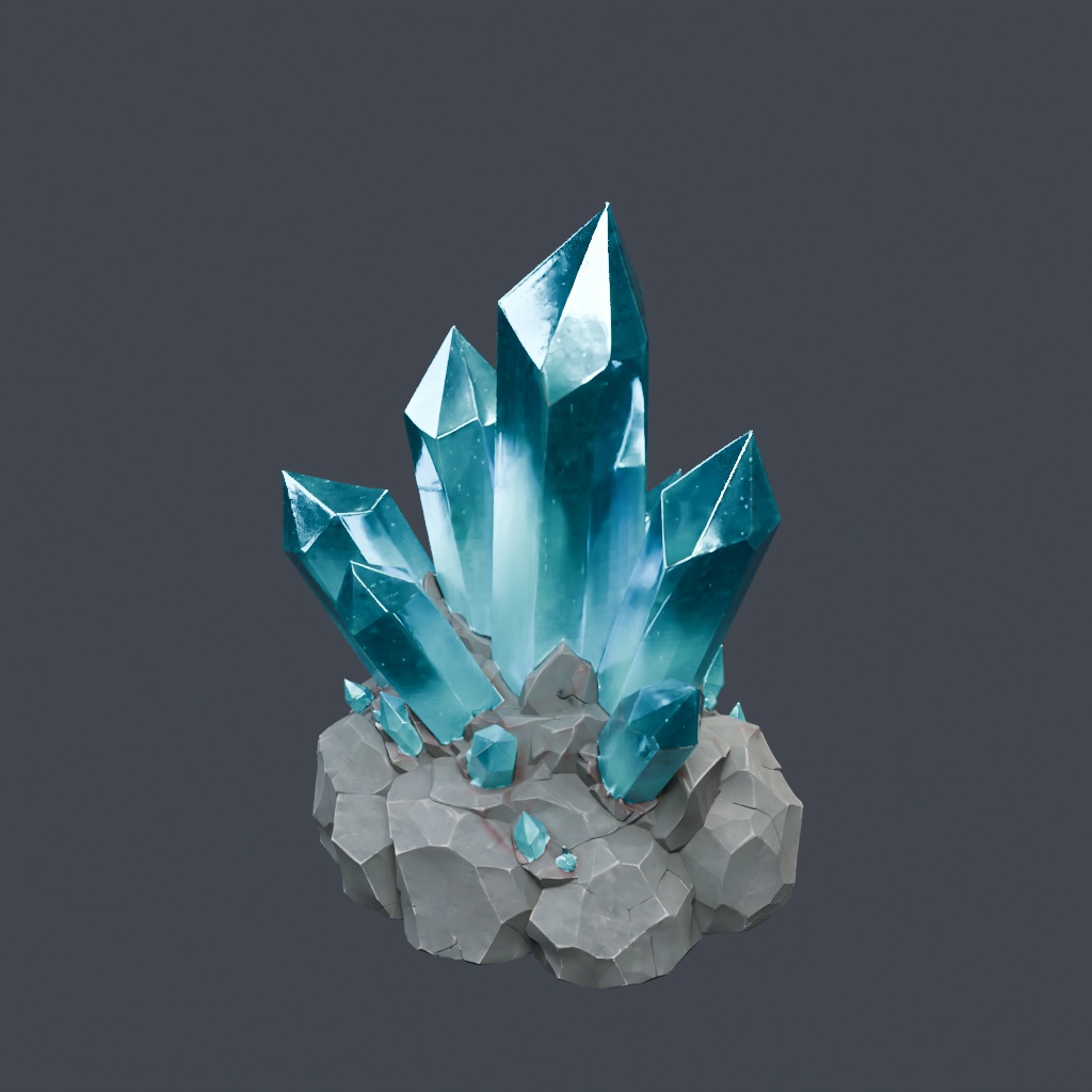アーケイン・クリスタルクラスター | Stylized Arcane Crystal Cluster - HD & Low-Poly